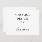 はがき招待状横テンプレート ポストカード (正面/裏面)