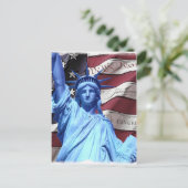 はがき旗・自由の女神 ポストカード (スタンド正面)