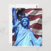 はがき旗・自由の女神 ポストカード (正面/裏面)