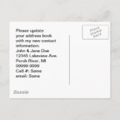 はがき日没に移動トラック新しい住所を移動 案内ポストカード (裏面)