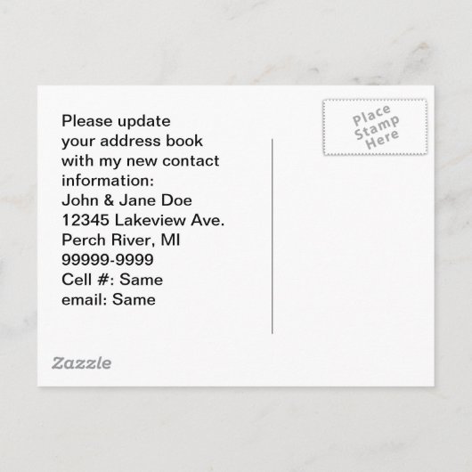 はがき日没に移動トラック新しい住所を移動 案内ポストカード (裏面)