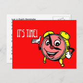 はがき時計顔時刻アポイントメントのアラーム ポストカード (正面/裏面)