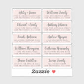 はがき書道結婚のゲスト住所 シール (シート)