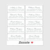 はがき書道結婚のゲスト住所 シール (シート)