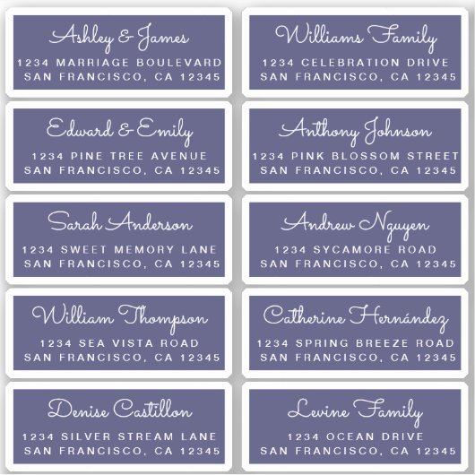 はがき書道結婚のゲスト住所 シール (正面)