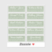 はがき書道結婚のゲスト住所 シール (シート)