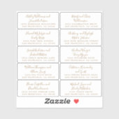 はがき書道結婚のゲスト住所 シール (シート)