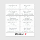 はがき書道結婚のゲスト住所 シール (シート)