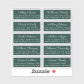 はがき書道結婚のゲスト住所 シール (シート)