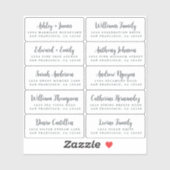 はがき書道結婚のゲスト住所 シール (シート)