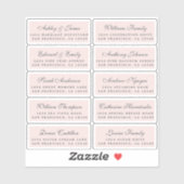はがき書道結婚のゲスト住所 シール (シート)