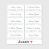 はがき書道結婚のゲスト住所 シール (シート)