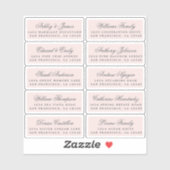 はがき書道結婚のゲスト住所 シール (シート)