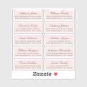 はがき書道結婚のゲスト住所 シール (シート)