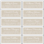 はがき書道結婚のゲスト住所 シール<br><div class="desc">2 x 0.8インチサイズのポストカードに適結婚したゲスト用のパーソナライズ、名前と住所/個人の住所 シールステッカー！シイタケのモダングレーの背景にスタイリッシュは結婚、白い手書き文字の書エレガント字でゲスト名を付けたシックな住所 シール。個人のゲスト名結婚とアドレスを追加する。Happy Dolphin Studio専用。***4インチ未満のステッカーシートは注文しない!!!***</div>