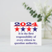 はがき最初の責任である – 政治 ポストカード (スタンド正面)