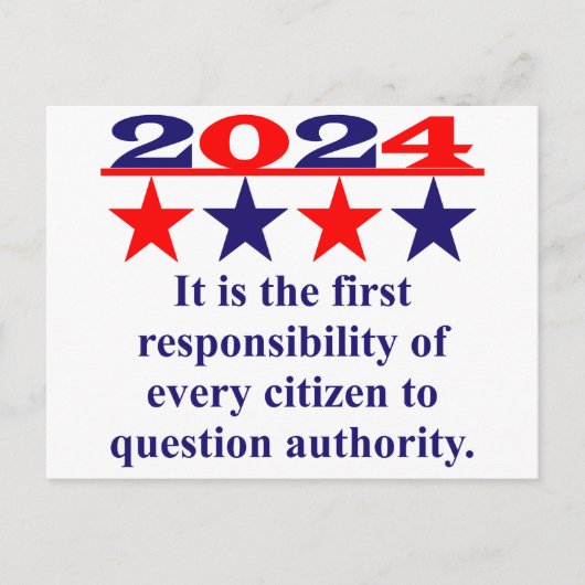 はがき最初の責任である – 政治 ポストカード (正面)