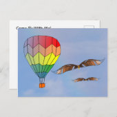 はがき来と一緒に飛ぶ ポストカード (正面/裏面)