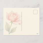 はがき母の日。ピンクのバラお尻花 シーズンポストカード (裏面)
