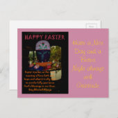 はがき水平テンプレートハッピーイースター シーズンポストカード (正面/裏面)