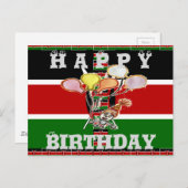 はがき水平テンプレートハッピーバースデー ポストカード (正面/裏面)