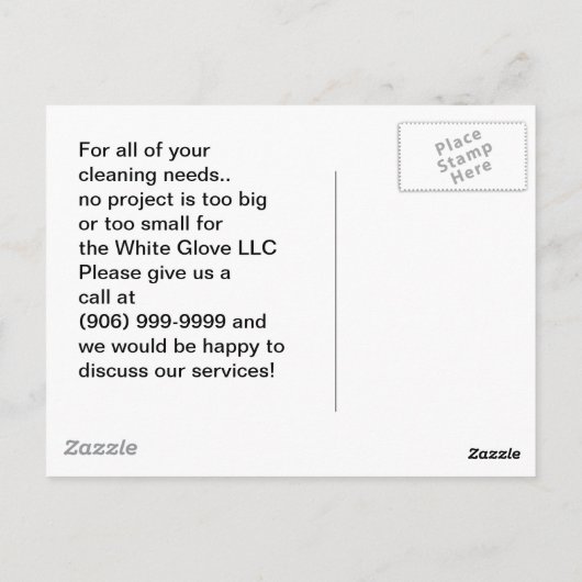 はがき清掃サービスビジネスホームハウス ポストカード (裏面)