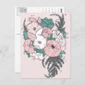 はがき牡丹 ポストカード (正面/裏面)