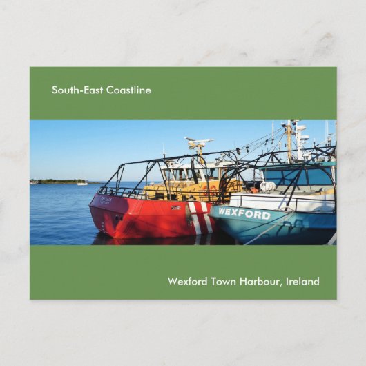 はがき用魚釣りボート画像 ポストカード (正面)