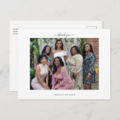 はがき空白のブライダルシャワー写真ありがとう ポストカード (正面/裏面)