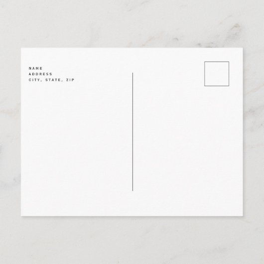 はがき空白のブライダルシャワー写真ありがとう ポストカード (裏面)