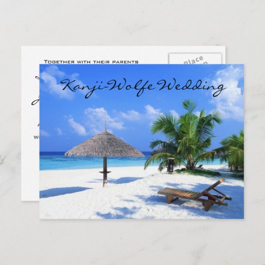 はがき結婚式招待状 インビテーションポストカード (正面/裏面)