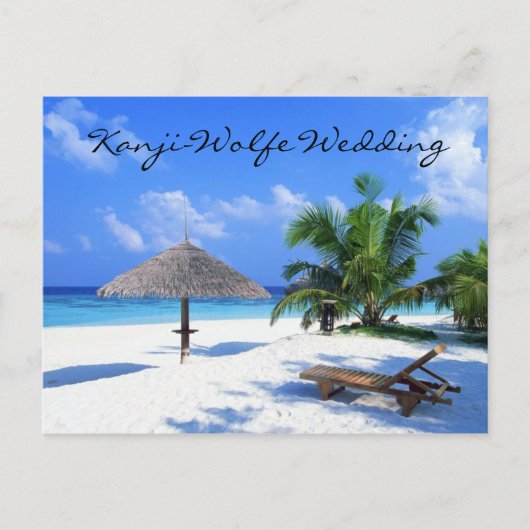 はがき結婚式招待状 インビテーションポストカード (正面)