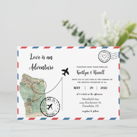 はがき結婚式招待状 – 宛先の結婚式 招待状 (スタンド正面)