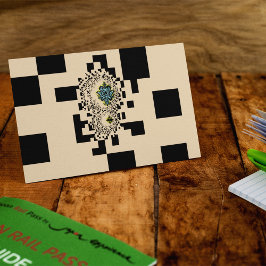 はがき縁ど無しのピクセル ポストカード