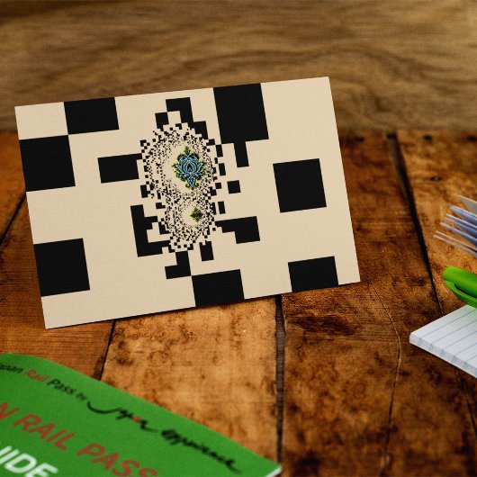 はがき縁ど無しのピクセル ポストカード