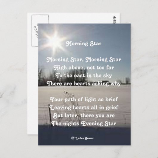 はがき詩モーニングスターバイラディーバスセット ポストカード (正面/裏面)