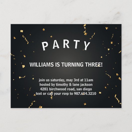 はがき誕生日パーティー ポストカード (正面)