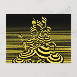 はがき魔法きのこ光学幾何デザイン。 案内ポストカード