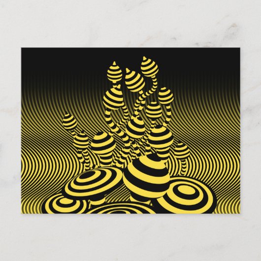 はがき魔法きのこ光学幾何デザイン。 案内ポストカード (正面)