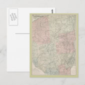 はがき1912年のアディロンダックスの地図 ポストカード (正面/裏面)