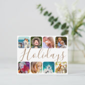 はがき8フォトホリデーズラウンドテンプレート ポストカード (スタンド正面)