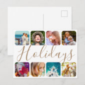 はがき8フォトホリデーズラウンドテンプレート ポストカード (正面/裏面)