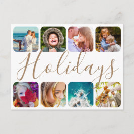 はがき8フォトホリデーズラウンドテンプレート ポストカード