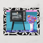 はがき – お洒落レトロテレビ絵画テレビ (正面)