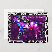 はがき – お洒落抽象芸術ホース絵画ズ (正面/裏面)