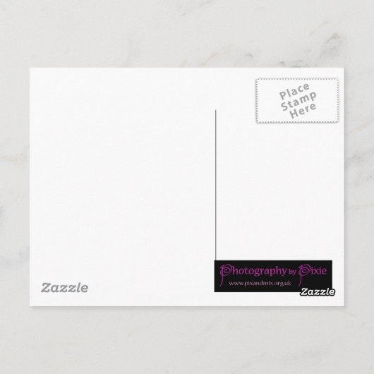 はがき – かわいいレインボーフクロウ模様 (裏面)