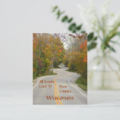 はがき、"すべての道路はドア郡にリード" ポストカード (スタンド正面)