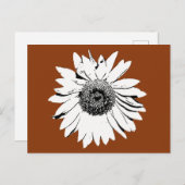 はがき – ひまわり花の花から色 (正面/裏面)