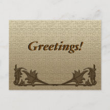 はがき – アングルアイロンおよびリネン