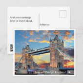 はがき – イギリスのロンドンブリッジ シーズンポストカード (正面/裏面)